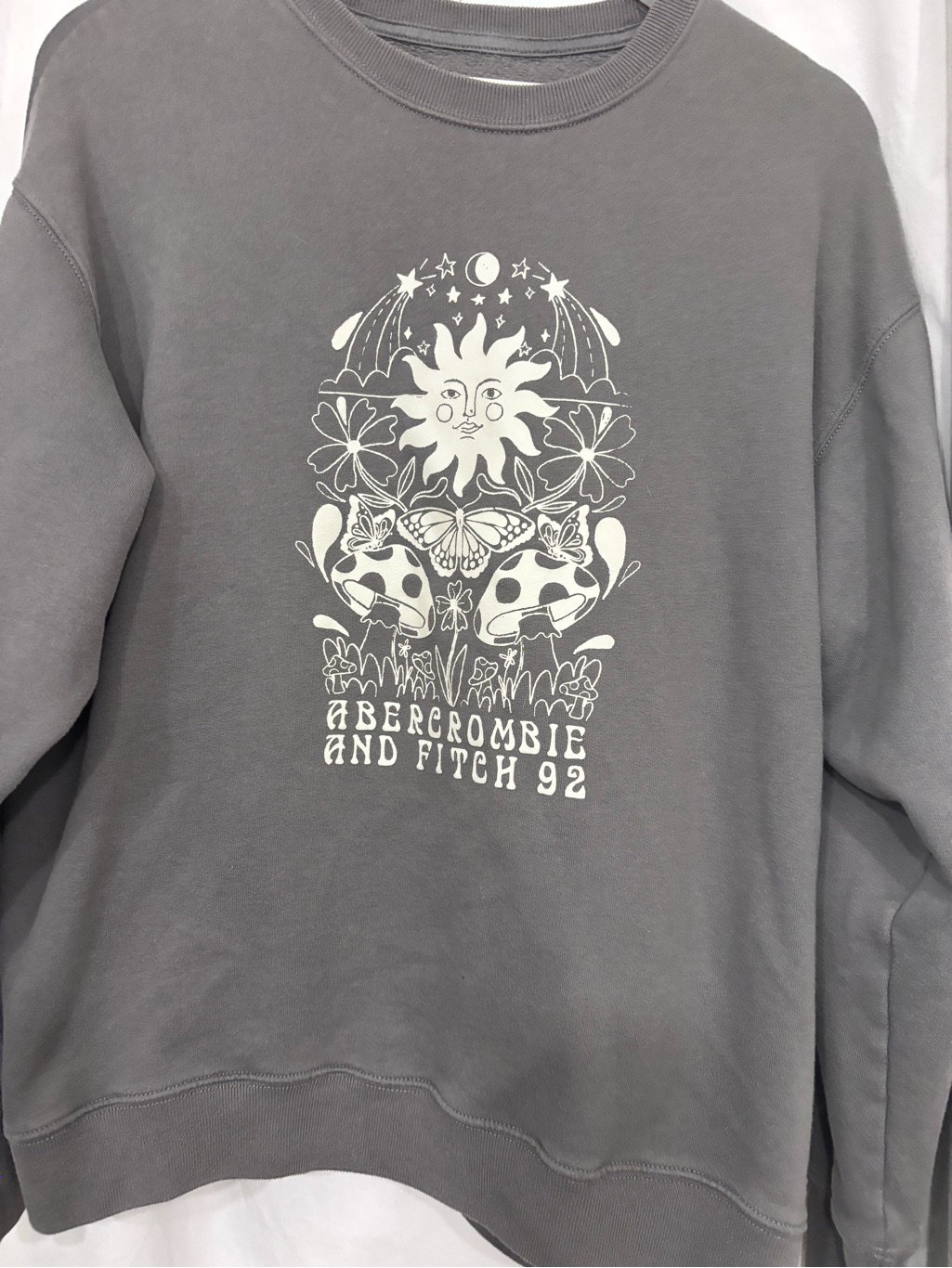 Abercrombie & Fitch Charcoal Gray Pullover Sweatshirt